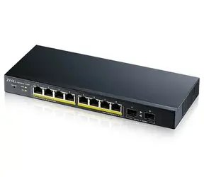 ZyXEL GS1900-10HP v2 / 10- Port -Switch / 8x GbE RJ-45 / 2x GbE SFP / PoE 802.3at / QoS / VLAN