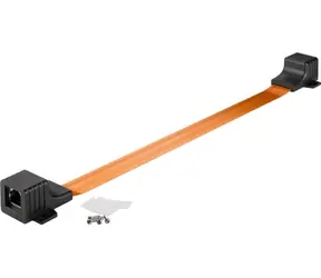 Goobay RJ45 durch Fenster / sehr flach (0,3 mm) 8 Pin FF / 25 cm 