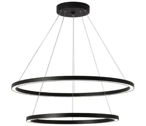 Immax NEO FINO SMART Pendelleuchte 2 Kreise schwarz / 60+80cm 93W / Zigbee 3.0 & TUYA