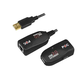 LogiLink UA0207 schwarz / Ethernet-Extender / CAT5 / RJ45 / USB 2.0 / Reichweite 50m