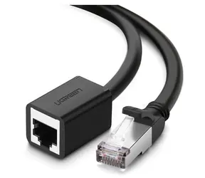 Ugreen 11281 Verlängerungskabel RJ45 (Stecker) - RJ45 (Buchse) CAT6 FTP 2 m schwarz