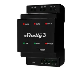 Shelly Pro 3 DIN-Schienen-Schaltmodul / Smart Switch / 3 Kanäle / BT 4.2 / WiFi