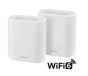Asus ExpertWifi EBM68 weiß 2 Stück / Mesh-Router AX7800 / WiFi 6 / 2,4GHz / 2x 5GHz / 1x 2,5G WAN + 3x LAN
