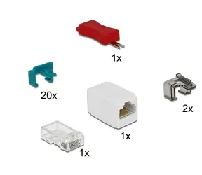 DeLock Sicherheitsclip RJ45 blau 20 Stk