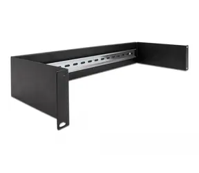 DeLock 2U Schienenpanel 19" schwarz