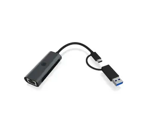 Icy Box IB-LAN301-C3 schwarz / USB-Netzwerkadapter / 2.5GLAN / USB 3.2 Gen 1