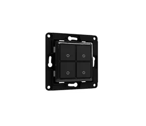 Shelly Wall Switch 4 - Wandschalter schwarz / ohne Rahmen