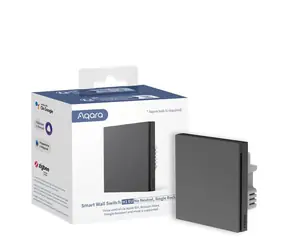 Aqara SMART Wall Switch H1 EU (No Neutral, Single Rocker) (WS-EUK01-G) Schalter mit Relais Grau / ZigBee