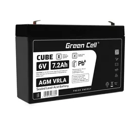 Green Cell Batterie AGM VRLA 6V 7.2Ah
