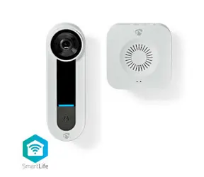 Nedis WIFICDP40CWT / Smarte Video-Türsprechanlage / WLAN / SmartLife / 1536x1536 / microSD 