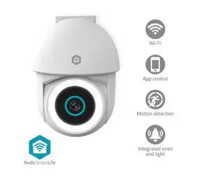 Nedis WIFICO22CWT / Smarte Außenkamera / WLAN / SmartLife / 3MP Full HD 1296p / IP65 / microSD
