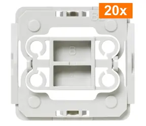 Homematic IP Adapter Berker B2 (20 Stück) / für Rahmen und Abdeckungen Berker S1/Modul 2/B1/B3/B7/Q1