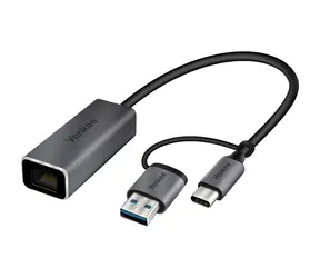YENKEE YTC 013 USB C auf RJ-45 Ethernet / Adapter USB-C (M) - Ethernet (F) / 1000 Mb/s / 15 cm