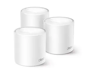 TP-LINK Deco X50 Pro (3er-Pack) / MESH-AP für den Innenbereich / WLAN 6 / 5 GHz bei 2402 Mbit/s / 2,4 GHz bei 574 Mbit/s / 2 x 2,5 GLAN