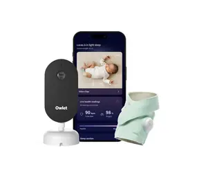 Owlet Dream Duo grün / Owlet Dream Sock (intelligente Socke) + Owlet Cam 2 (Babyphone)
