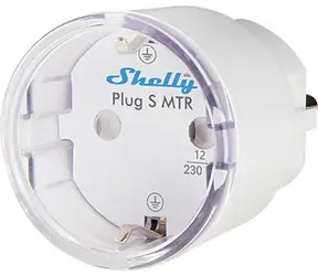 Shelly Plug S MTR Gen3 Smart-Steckdose mit Verbrauchsmessung, weiß / WLAN / Bluetooth / 12 A / Schuko