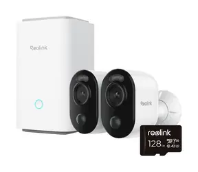 Reolink Home Hub + 2x Argus Serie B310 + 128GB microSD-Karte / 2304 x 1296 / IP65