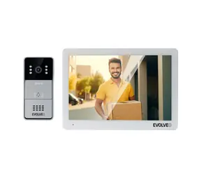 Evolveo DoorPhone 10-2W weiß-silber / 2-Draht-Video-Türsprechanlage mit App / 32 GB 
