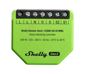 Shelly Dimmer Gen3 Dimmermodul / kein Neutralleiter erforderlich / WLAN / Bluetooth