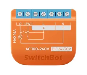 SwitchBot Relais-Schalter 1PM / intelligentes Relais mit Leistungsmessung / 1 Kanal / Bluetooth / WLAN