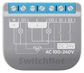 SwitchBot Relais-Schalter 2PM / intelligentes Relais mit Leistungsmessung / 2 Kanäle / Bluetooth / WLAN