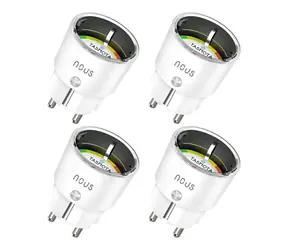 Nous A1T WLAN- SMART Steckdose mit Tasmota-Firmware bis zu 10 A, 4 Stück
