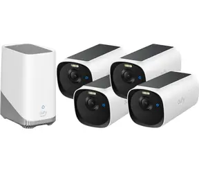 Anker Eufy E40 weiß / HomeBase 3 + 4X IP-Kamera mit Solarladung / 135° / Nachtsicht / microSD / WLAN / 2K
