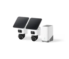 Anker Eufy S4 weiß / HomeBase 3 + 2x IP-Kamera mit Solarladung / 360° / microSD / WLAN / 4K