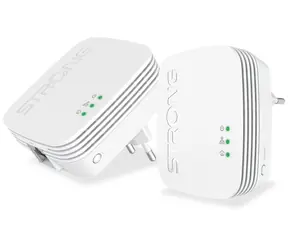 Strong Powerline 600 DUO MINI / Set mit 2 Powerline-Adaptern / HomePlug AV / 600 Mbit/s / 1x LAN / Reichweite bis zu 300 m