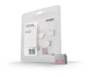 Lindy 40460 USB-Port-Blocker ohne Schlüssel rosa / 10 Stück.