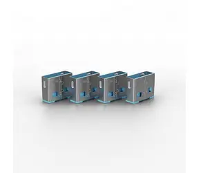 Lindy 40462 USB-Port-Blocker ohne Schlüssel blau / 10 Stück.