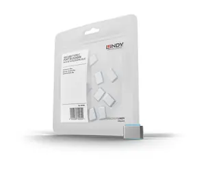 Lindy 40466 USB-C-Anschlussabdeckung blau / 10 Stück.
