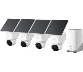 Anker Eufy E42 weiß / HomeBase 3 + 4X IP-Kamera mit Solarladung / 360° / Nachtsicht / microSD / WLAN / 4K