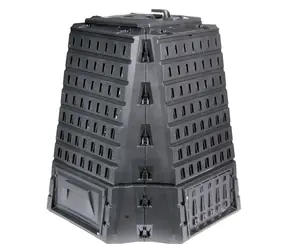 Prosperplast Komposter BIOCOMPO 900 l schwarz / 114,6 x 116,5 x 114,6 cm
