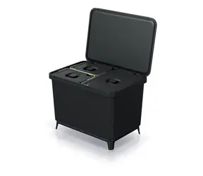 Prosperplast SYSTEMA 1x23l + 2x10l schwarz / Abfallbehälter 
