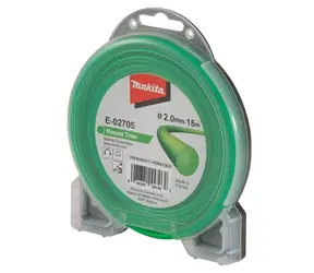 Makita E-02705 Nylonschnur 2,0 mm 15 m grün / rund