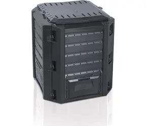 Prosperplast Komposter MODUL COMPOGREEN 800 l - schwarz / Volumen 800 L / Abmessungen 135x72 cm / Höhe 82,6 cm / Kunststoff