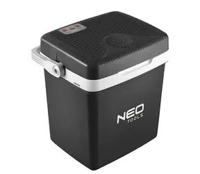 Neo Tools 63-152 / Reisekühlschrank 2 in 1 (Kühlen und Heizen) / 26 Liter / 230V und 12V (für Zigarettenanzünder im Auto)