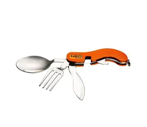 Neo Tools 63-027 / Multifunktionswerkzeug 3 in 1 / Aluminium / 100 mm / Messer / Gabel / Löffel