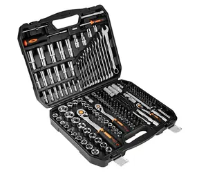 Neo Tools 10-076 / Steckschlüsselsatz / Chrom-Vanadium-Stahl / praktischer Koffer