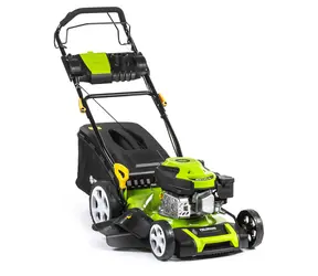 Fieldmann FZR 4616-144B / Benzin-Rasenmäher mit Antrieb / OHV RATO SV 145-S 2,5 kW / Schnittbreite 46 cm / Fangkorb 65 l / bis 1000 m2