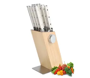iPureHome 10-teiliges Küchenmesserset weiß mit Ständer