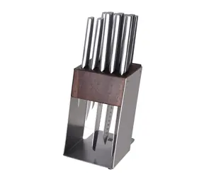 iPureHome 10-teiliges Küchenmesserset aus Edelstahl mit Ständer