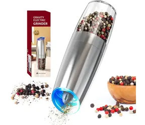 UG Grill Elektrische Pfeffer- und Salzmühle Edelstahl Gravity2