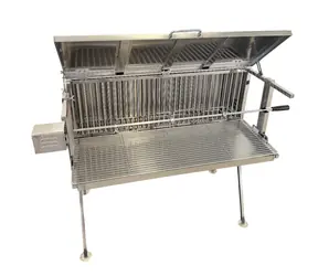 UG Grill Edelstahlgrill für Hähnchen, Keule und Braten S100 /1x Drehspieß