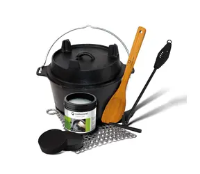 Outdoorchef Gusseisentopf mit Zubehör, Schmortopf Nr. 06/5,7 l