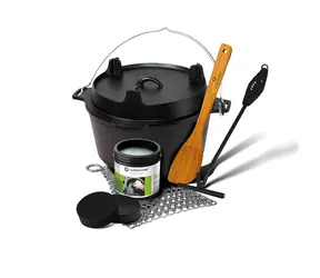Outdoorchef Gusseisentopf mit Zubehör, Schmortopf Nr. 09/8,5 l