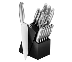 UG Grill Geschenkset mit Küchenmessern und Ständer, 14-teilig