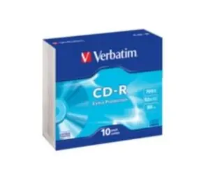 Verbatim 10 Stück CD- R 700 MB 52x (zusätzlicher Schutz) / SlimCase