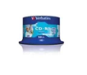 Verbatim CD- R 80 52x PRINT. OHNE ID-Spindel, 50 Stück/Packung